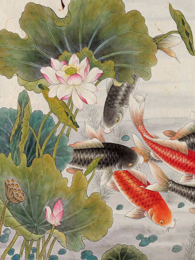 Japanese Koi Pond Wall Art