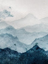 Japanese Mountain Landscape Abstract Wall Art