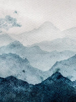 Japanese Mountain Landscape Abstract Wall Art