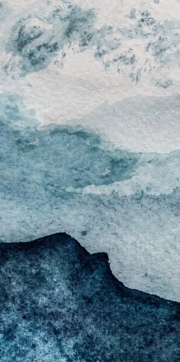 Japanese Mountain Landscape Abstract Wall Art