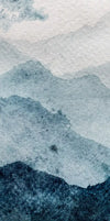 Japanese Mountain Landscape Abstract Wall Art