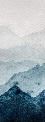Japanese Mountain Landscape Abstract Wall Art