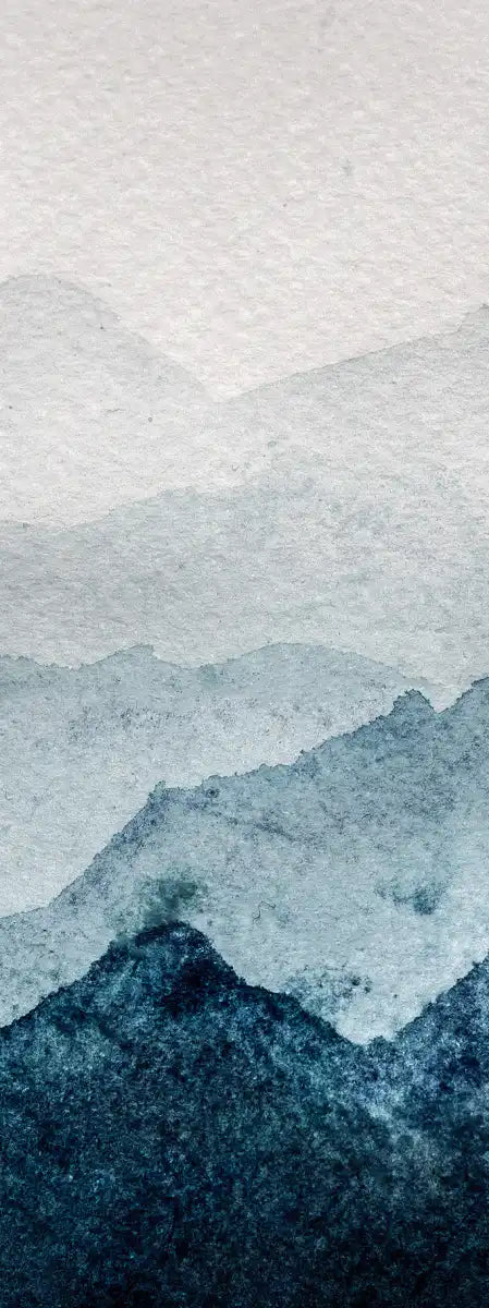 Japanese Mountain Landscape Abstract Wall Art