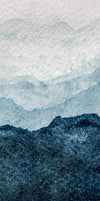 Japanese Mountain Landscape Abstract Wall Art
