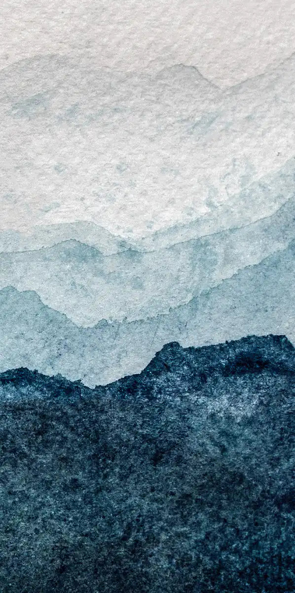 Japanese Mountain Landscape Abstract Wall Art