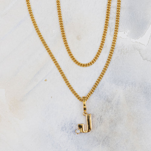 Monogram charm, J