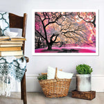 Pink Bloom Claw Trees Wall Art