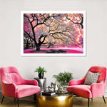Pink Bloom Claw Trees Wall Art