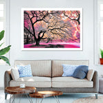 Pink Bloom Claw Trees Wall Art