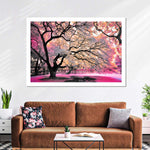 Pink Bloom Claw Trees Wall Art