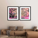 Pink Bloom Claw Trees Wall Art