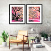 Pink Bloom Claw Trees Wall Art