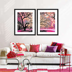 Pink Bloom Claw Trees Wall Art