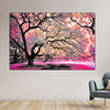Pink Bloom Claw Trees Wall Art