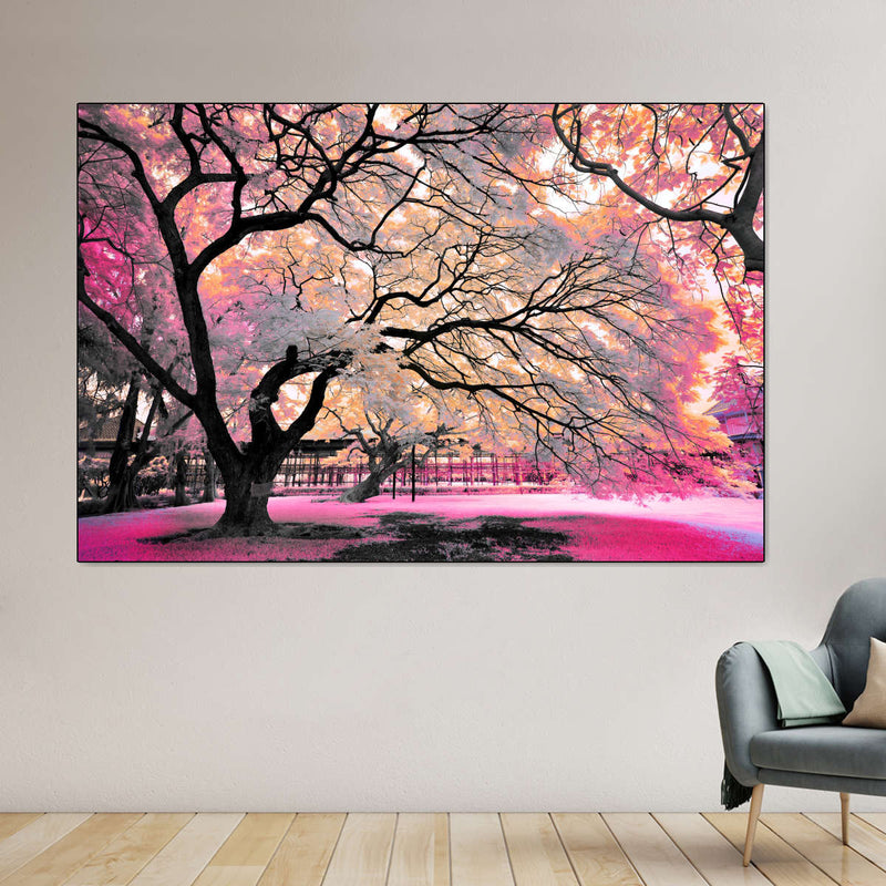 Pink Bloom Claw Trees Wall Art