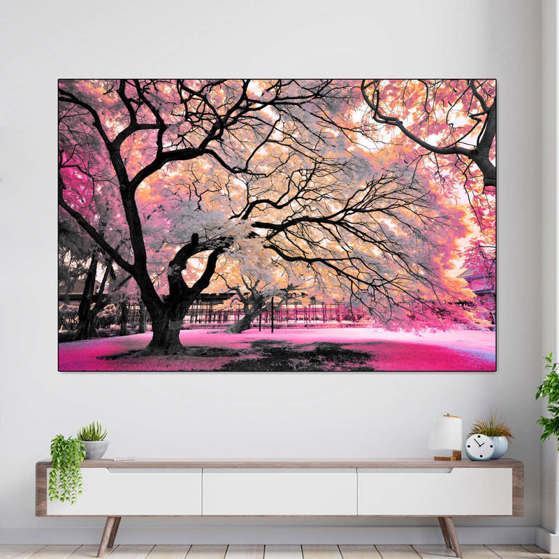 Pink Bloom Claw Trees Wall Art