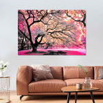Pink Bloom Claw Trees Wall Art