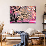 Pink Bloom Claw Trees Wall Art