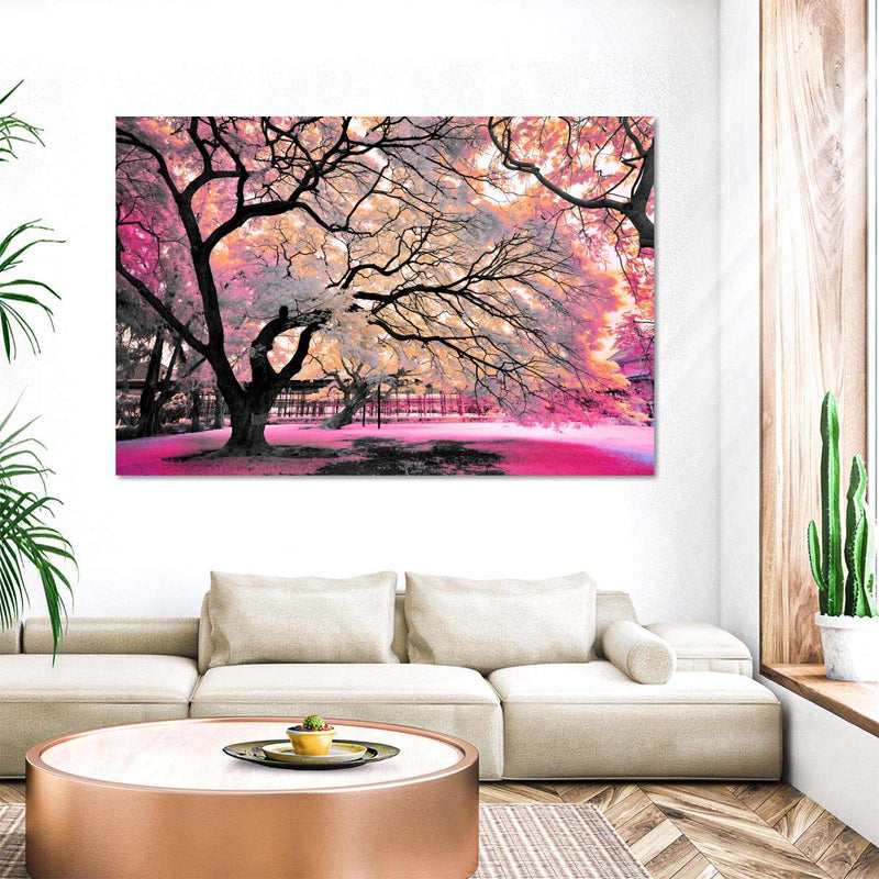 Pink Bloom Claw Trees Wall Art