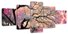 Pink Bloom Claw Trees Wall Art