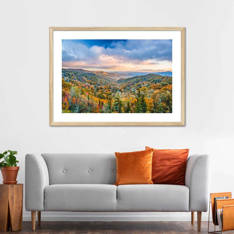 Smoky Mountains At Fall Wall Art