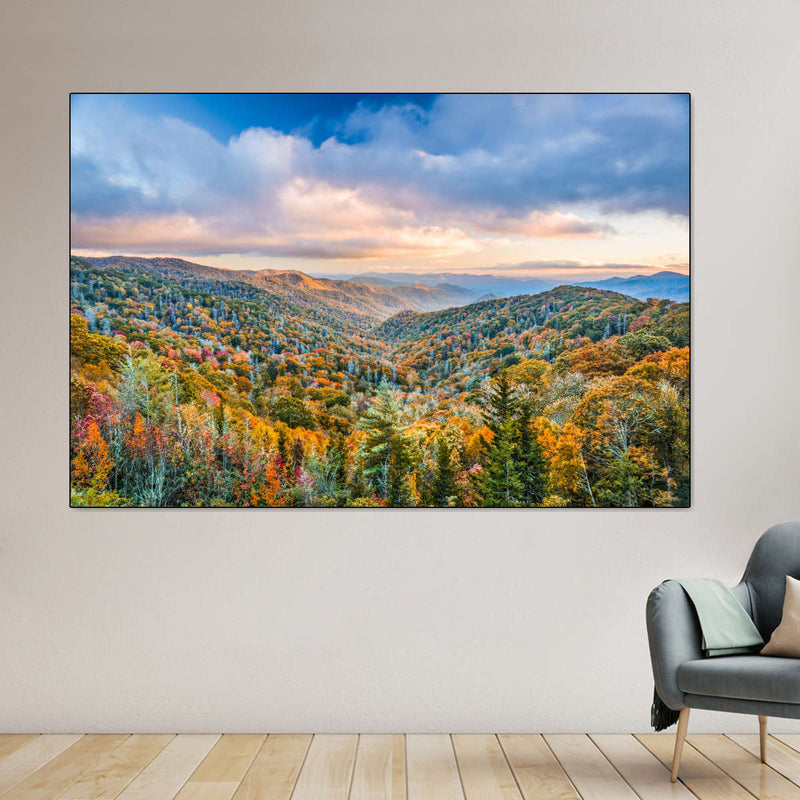 Smoky Mountains At Fall Wall Art