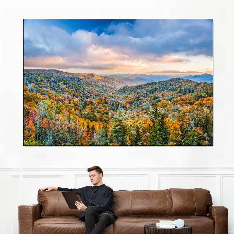 Smoky Mountains At Fall Wall Art