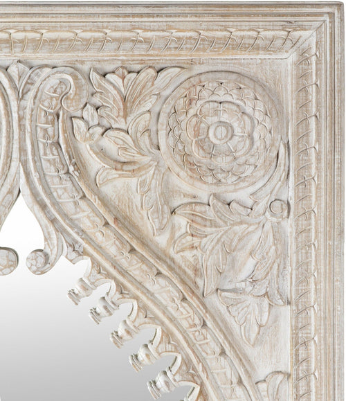 Glinden Traditional White Wall Mirror