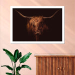 Handsome Highland Cow Wall Art