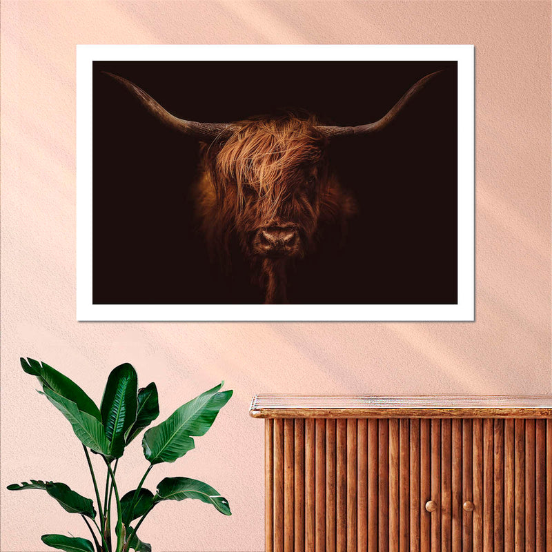 Handsome Highland Cow Wall Art