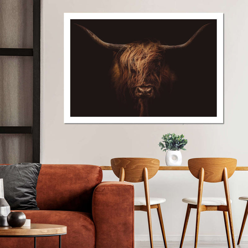 Handsome Highland Cow Wall Art