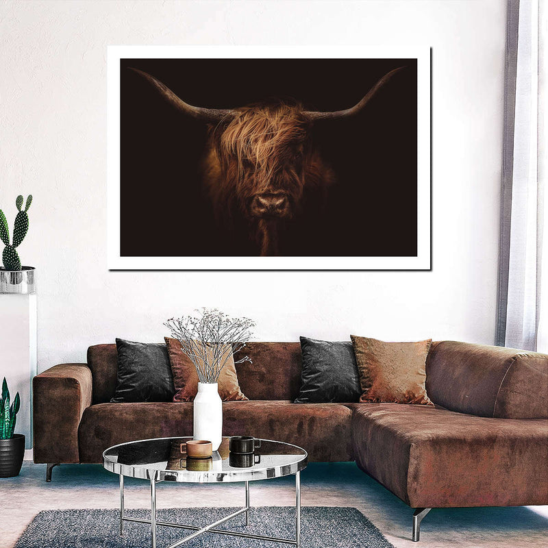 Handsome Highland Cow Wall Art