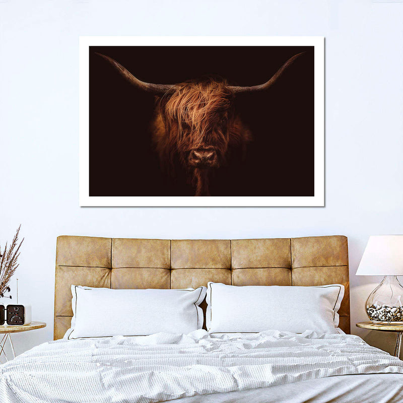 Handsome Highland Cow Wall Art