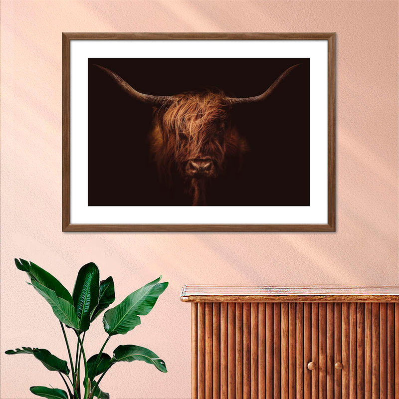 Handsome Highland Cow Wall Art
