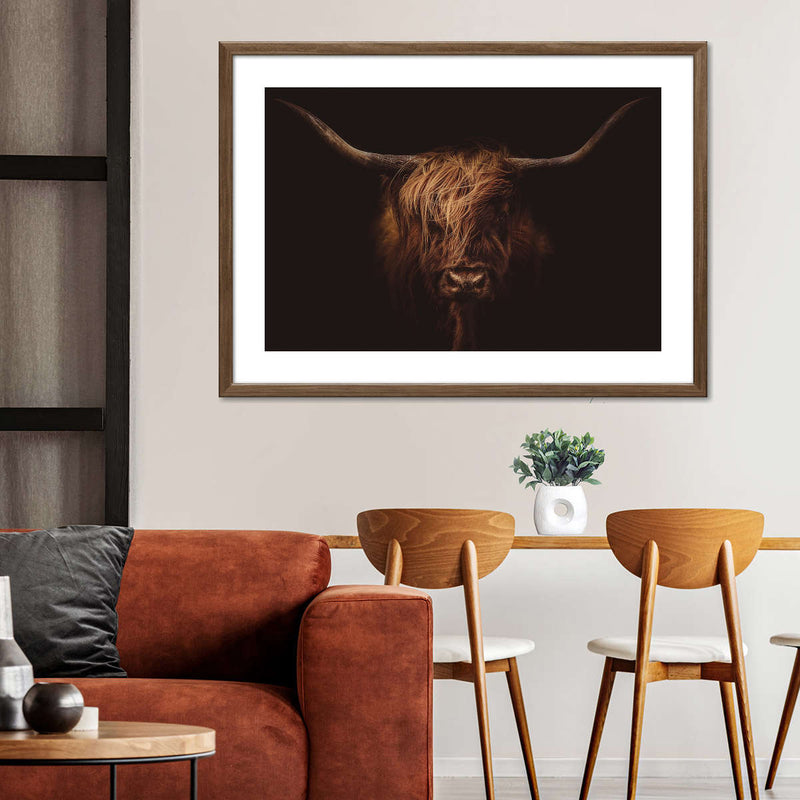 Handsome Highland Cow Wall Art