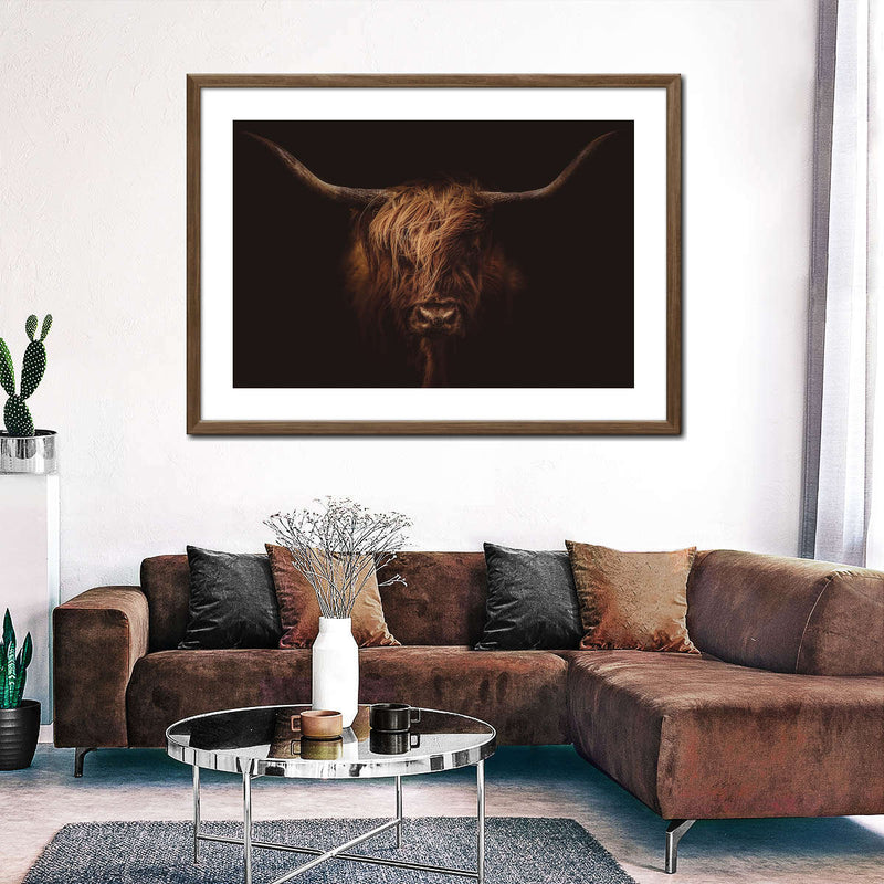 Handsome Highland Cow Wall Art