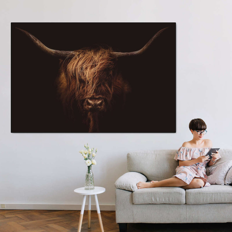 Handsome Highland Cow Wall Art