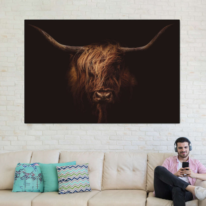 Handsome Highland Cow Wall Art