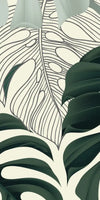 Jungle Monstera Leaves Wall Art