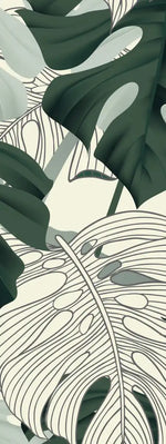 Jungle Monstera Leaves Wall Art