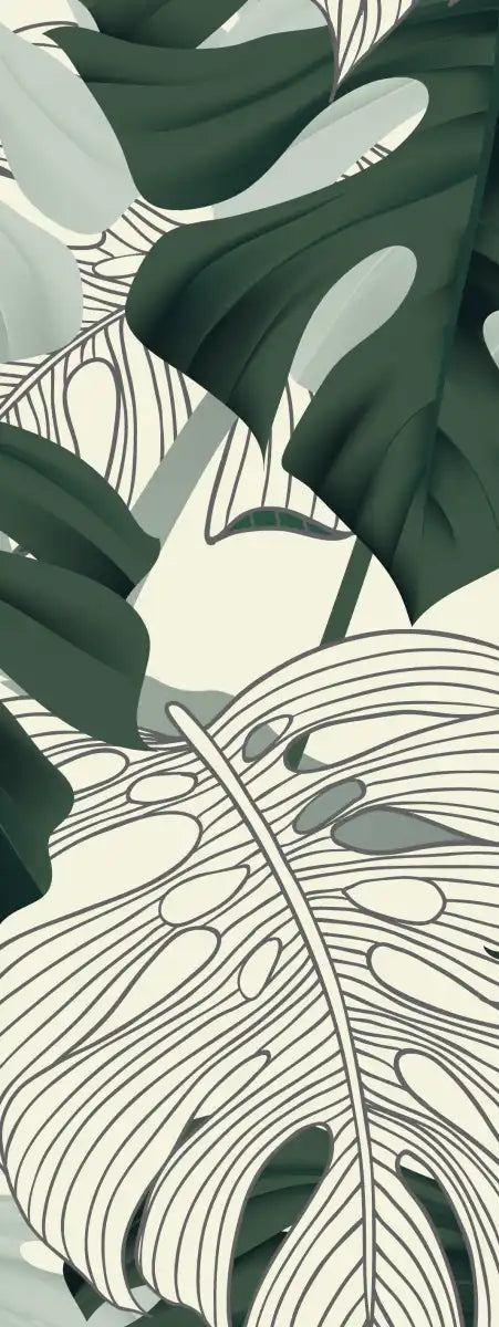 Jungle Monstera Leaves Wall Art