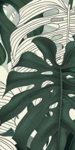 Jungle Monstera Leaves Wall Art