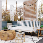 Keystone Amish Co. 6 Foot York Porch Swing Bed, White Paint