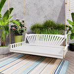 Keystone Amish Co. 5 Foot Sunburst Porch Swing Bed, Dark Green Paint
