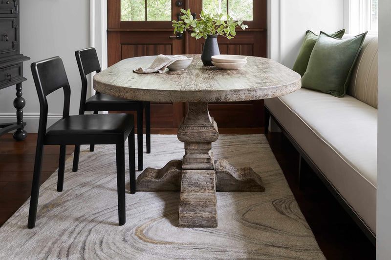 Berino Beige Viscose&Wool Marble Rug