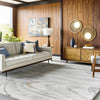 Berino Beige Viscose&Wool Marble Rug
