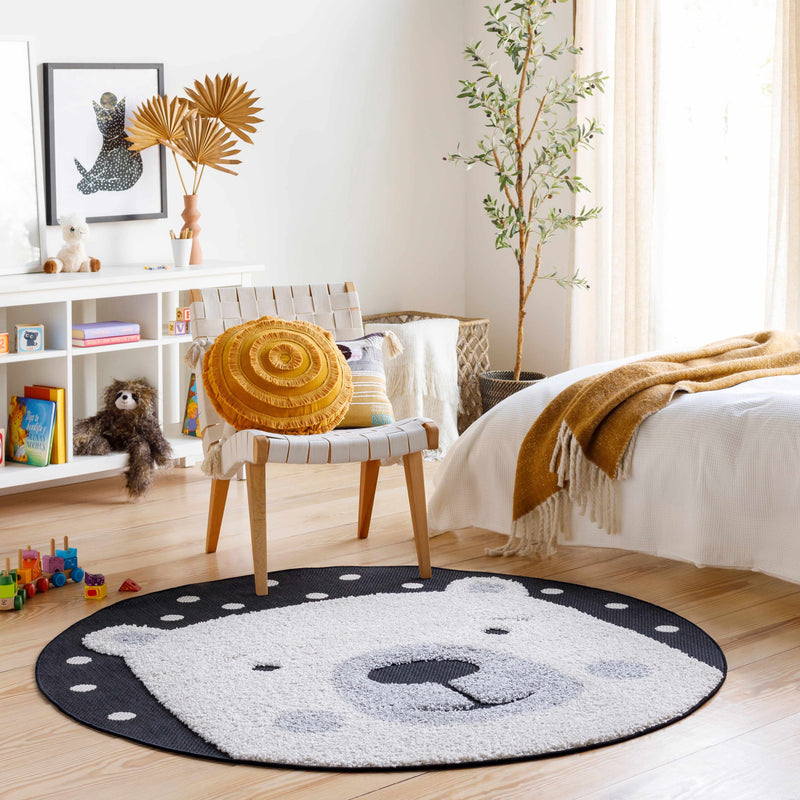 Kids Bear Round Nursery Rug
