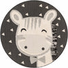 Kids Giraffe Bowtie Round Nursery Rug