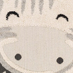Kids Giraffe Bowtie Round Nursery Rug