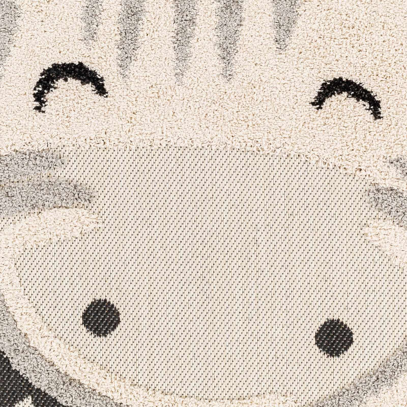 Kids Giraffe Bowtie Round Nursery Rug
